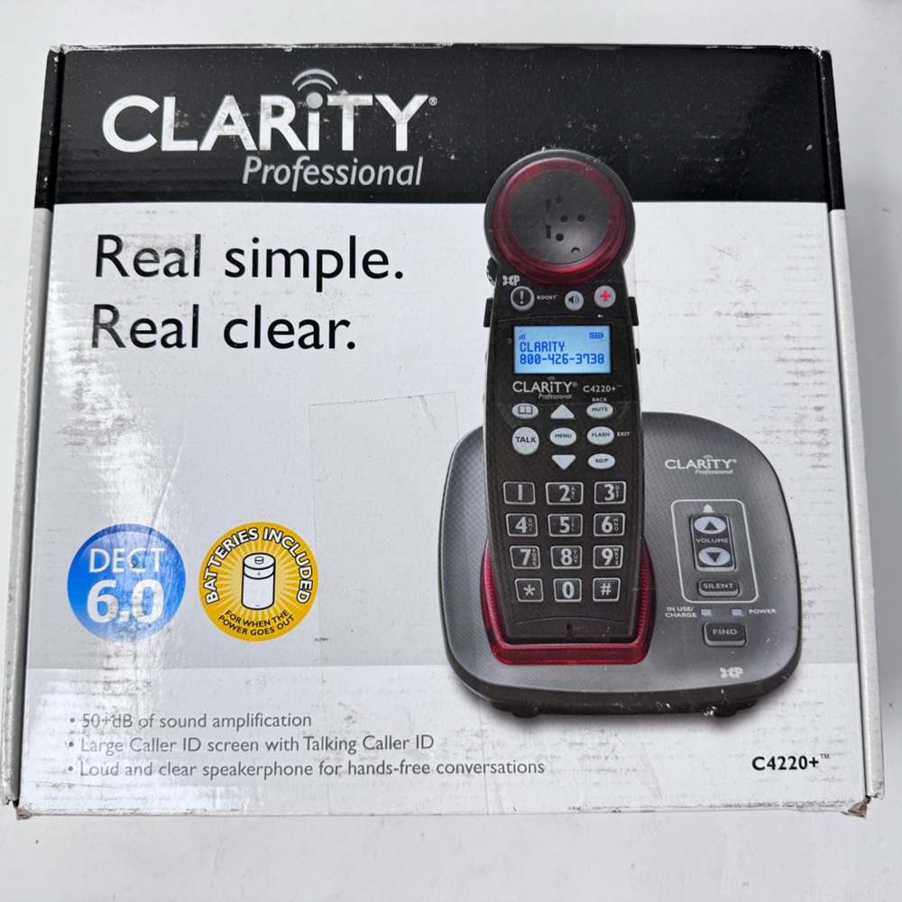 Clarity Professional C4220 Amplified Cordless Phone Talking Caller ID Speaker